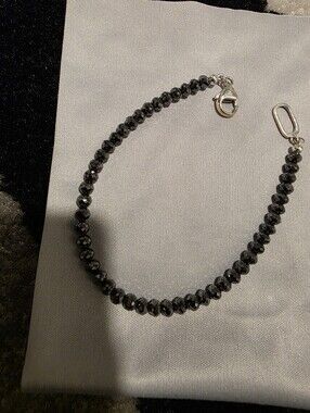25ct Black Diamond Bracelet: Custom-Made (45 Diamonds, 7.5")